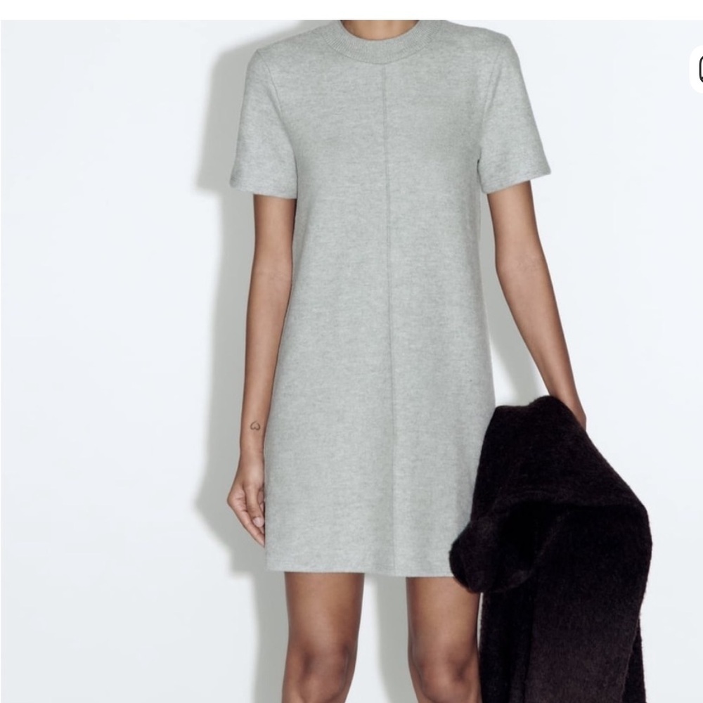 Zara Gray Sweater Dress Size Small
